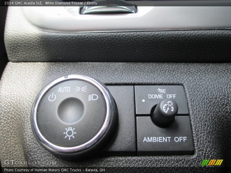 White Diamond Tricoat / Ebony 2014 GMC Acadia SLE