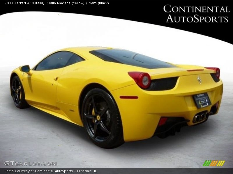 Giallo Modena (Yellow) / Nero (Black) 2011 Ferrari 458 Italia