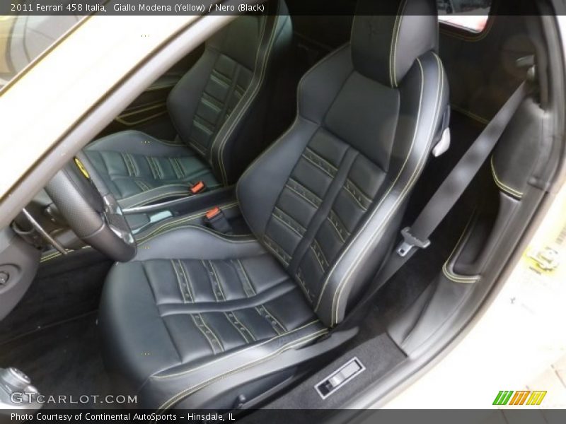 Front Seat of 2011 458 Italia