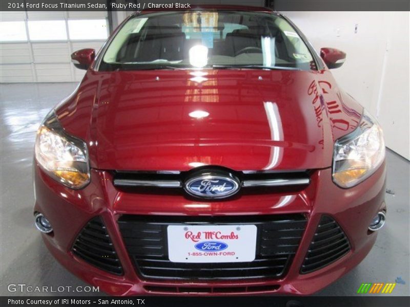 Ruby Red / Charcoal Black 2014 Ford Focus Titanium Sedan