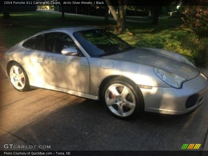 Arctic Silver Metallic / Black 2004 Porsche 911 Carrera 4S Coupe