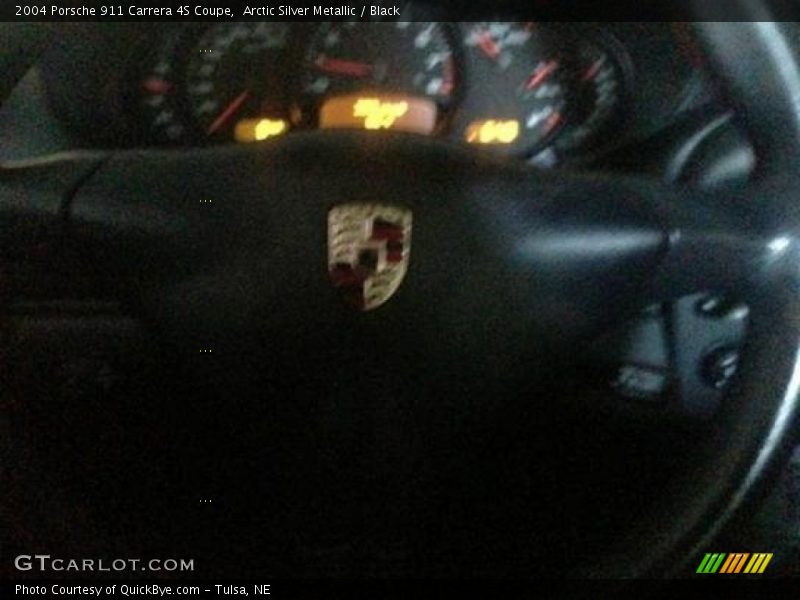 Arctic Silver Metallic / Black 2004 Porsche 911 Carrera 4S Coupe