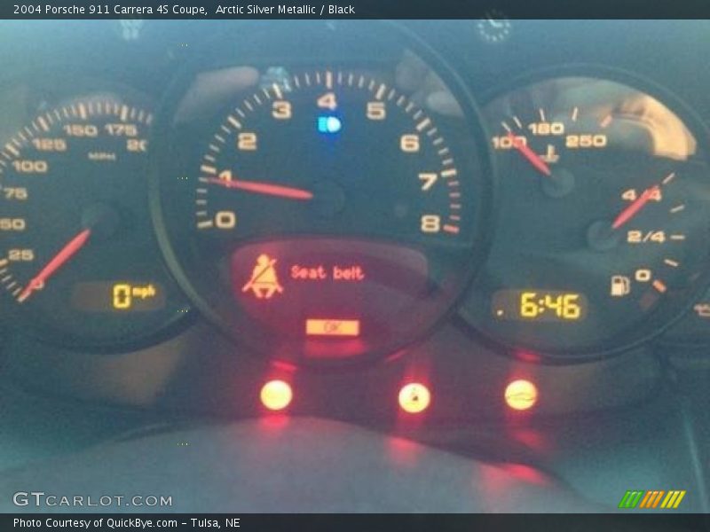 Arctic Silver Metallic / Black 2004 Porsche 911 Carrera 4S Coupe