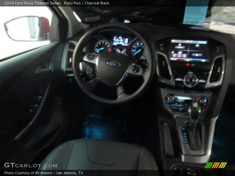 Ruby Red / Charcoal Black 2014 Ford Focus Titanium Sedan