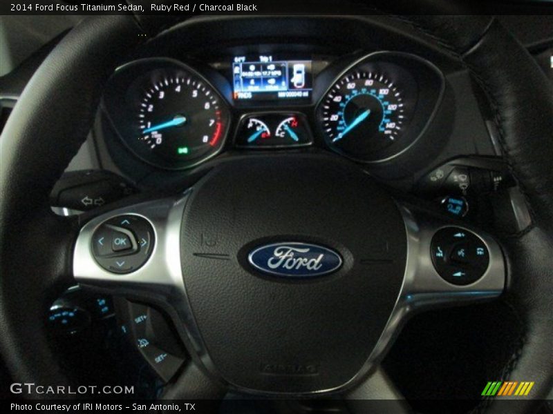 Ruby Red / Charcoal Black 2014 Ford Focus Titanium Sedan