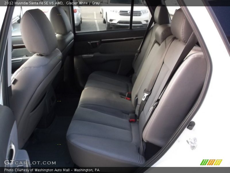 Glacier White / Gray 2012 Hyundai Santa Fe SE V6 AWD
