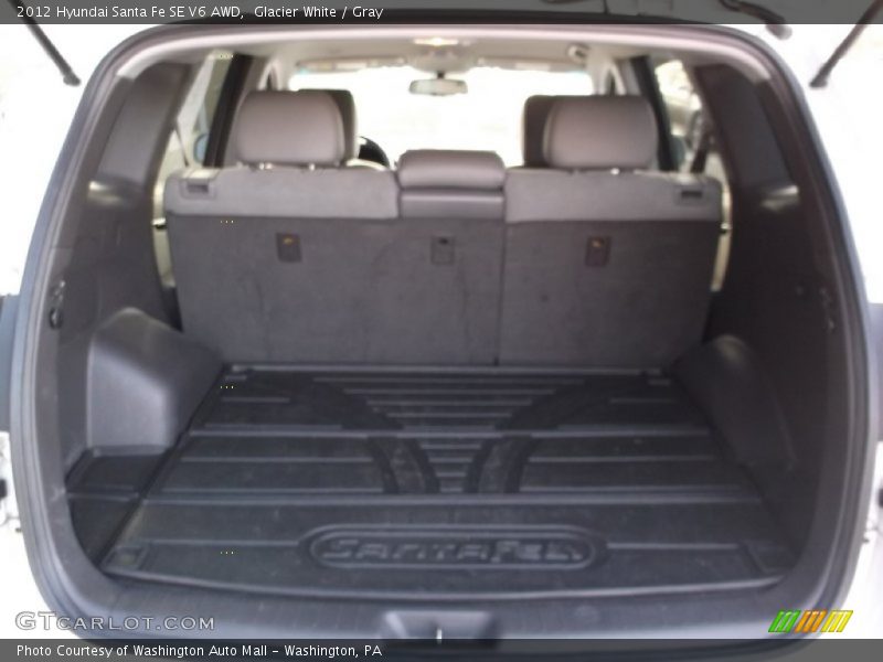 Glacier White / Gray 2012 Hyundai Santa Fe SE V6 AWD