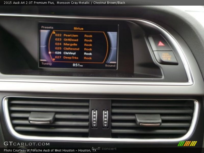 Monsoon Gray Metallic / Chestnut Brown/Black 2015 Audi A4 2.0T Premium Plus