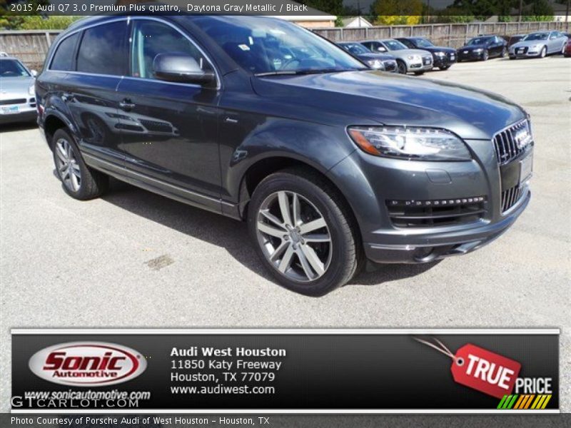 Daytona Gray Metallic / Black 2015 Audi Q7 3.0 Premium Plus quattro