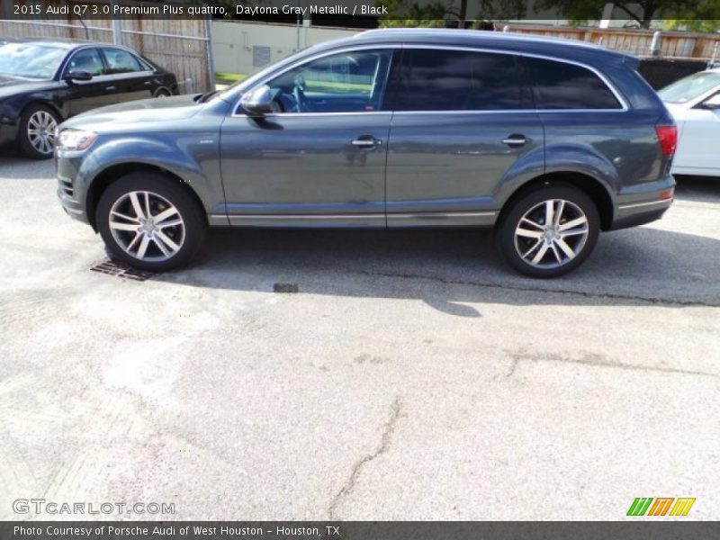 Daytona Gray Metallic / Black 2015 Audi Q7 3.0 Premium Plus quattro