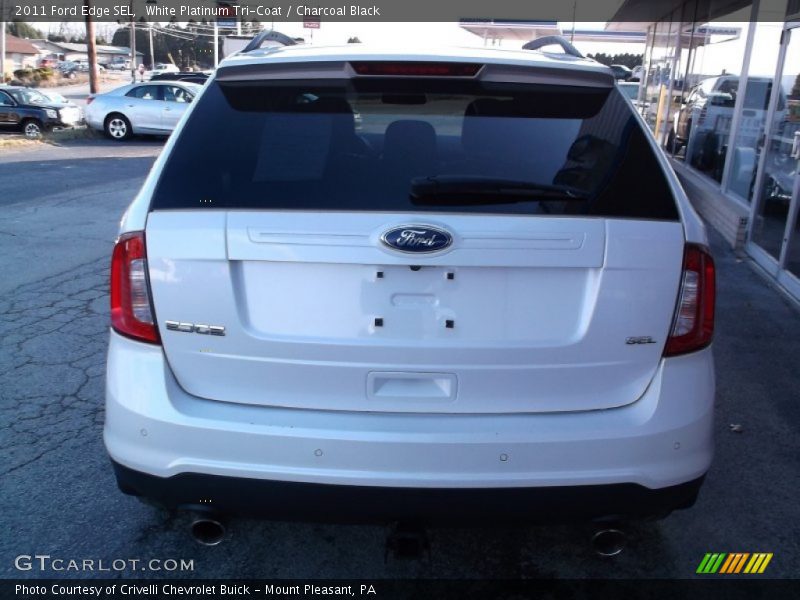 White Platinum Tri-Coat / Charcoal Black 2011 Ford Edge SEL