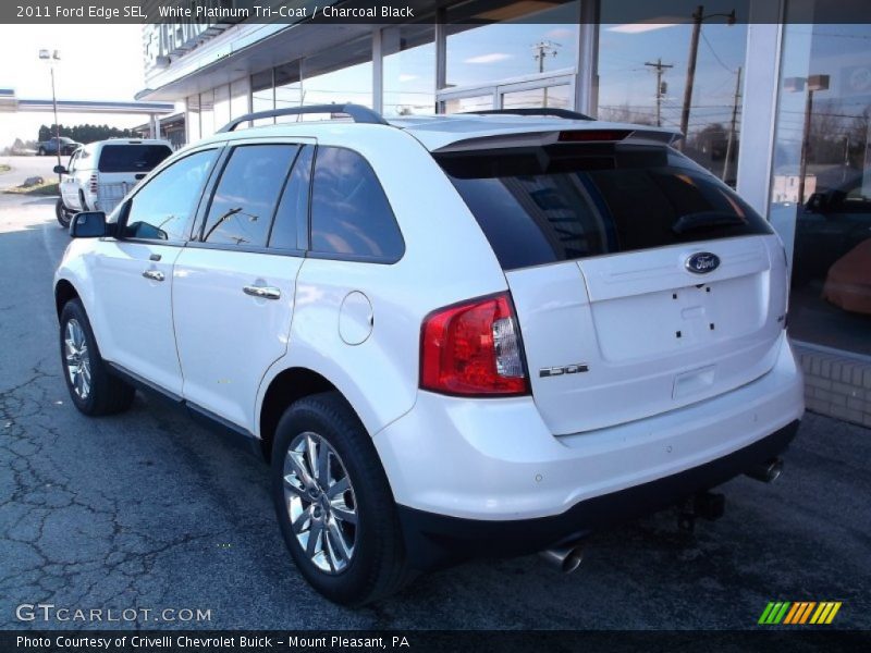 White Platinum Tri-Coat / Charcoal Black 2011 Ford Edge SEL