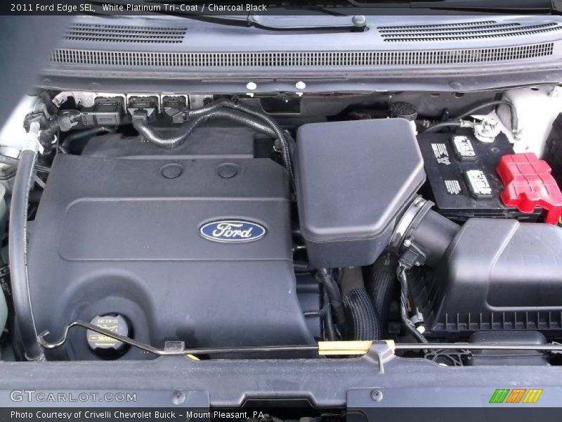 White Platinum Tri-Coat / Charcoal Black 2011 Ford Edge SEL