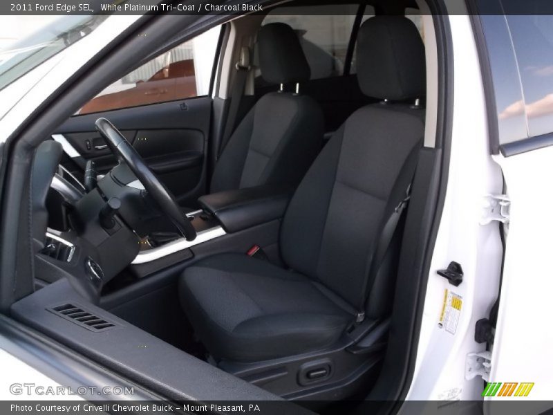 White Platinum Tri-Coat / Charcoal Black 2011 Ford Edge SEL
