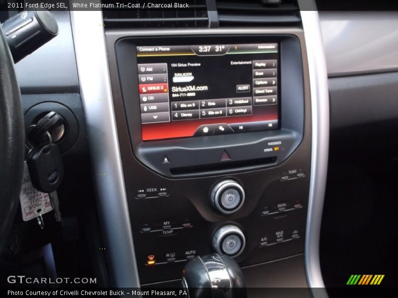 White Platinum Tri-Coat / Charcoal Black 2011 Ford Edge SEL