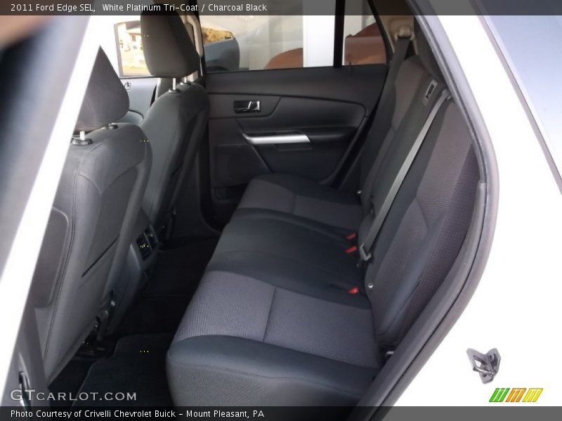 White Platinum Tri-Coat / Charcoal Black 2011 Ford Edge SEL
