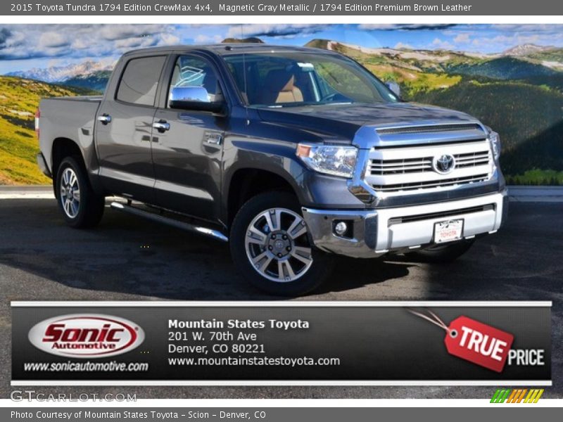 Magnetic Gray Metallic / 1794 Edition Premium Brown Leather 2015 Toyota Tundra 1794 Edition CrewMax 4x4