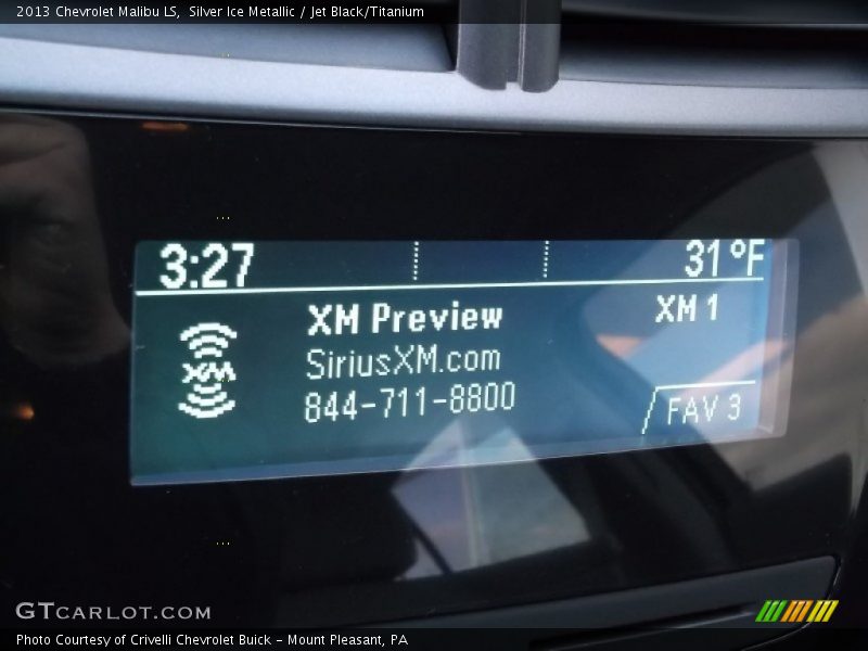 Silver Ice Metallic / Jet Black/Titanium 2013 Chevrolet Malibu LS