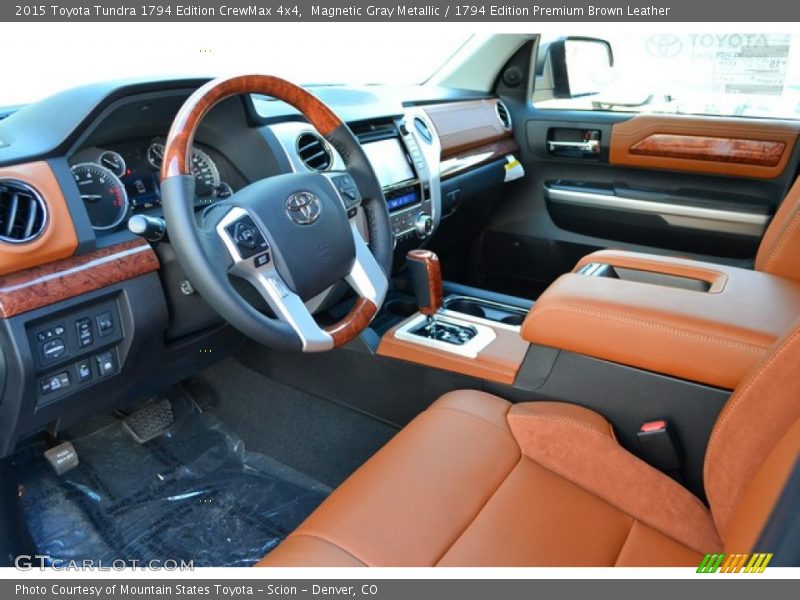 Magnetic Gray Metallic / 1794 Edition Premium Brown Leather 2015 Toyota Tundra 1794 Edition CrewMax 4x4