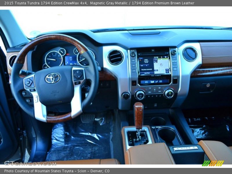 Magnetic Gray Metallic / 1794 Edition Premium Brown Leather 2015 Toyota Tundra 1794 Edition CrewMax 4x4
