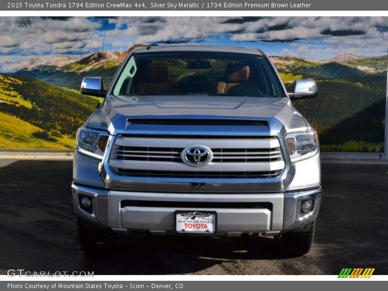 Silver Sky Metallic / 1794 Edition Premium Brown Leather 2015 Toyota Tundra 1794 Edition CrewMax 4x4