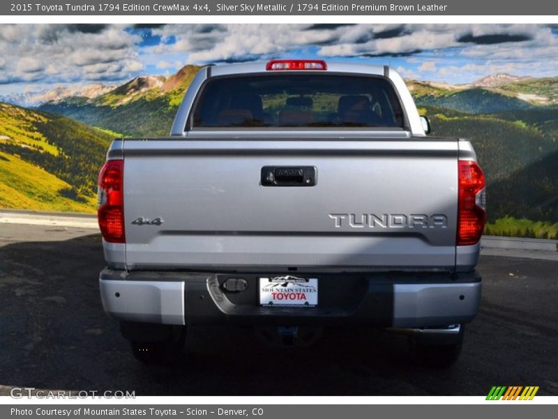 Silver Sky Metallic / 1794 Edition Premium Brown Leather 2015 Toyota Tundra 1794 Edition CrewMax 4x4