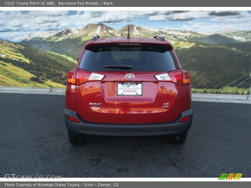 Barcelona Red Metallic / Black 2015 Toyota RAV4 LE AWD