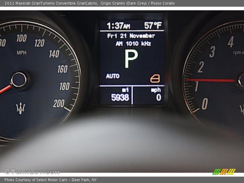 Grigio Granito (Dark Grey) / Rosso Corallo 2011 Maserati GranTurismo Convertible GranCabrio