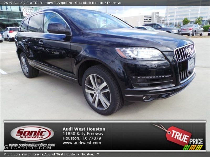 Orca Black Metallic / Espresso 2015 Audi Q7 3.0 TDI Premium Plus quattro