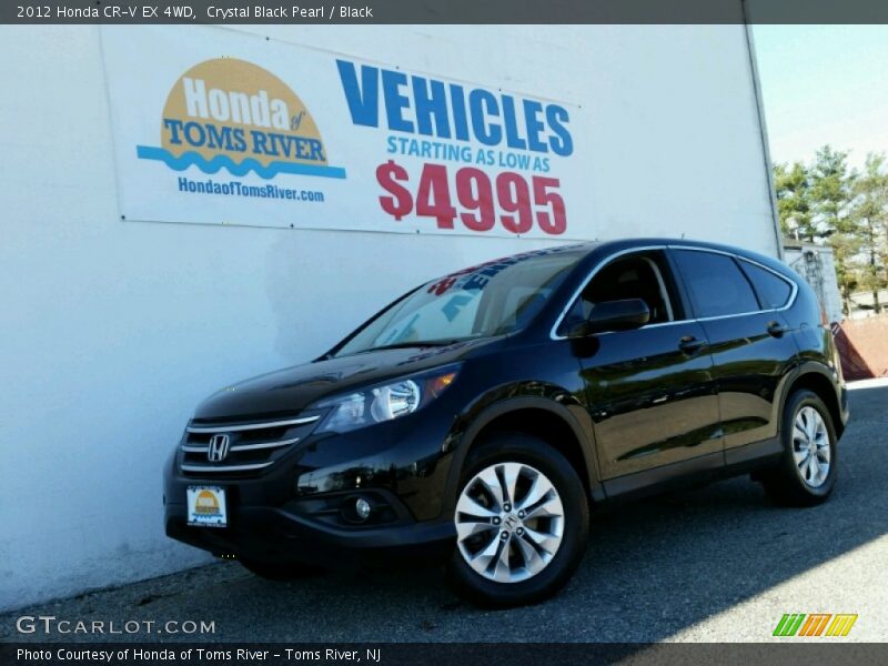 Crystal Black Pearl / Black 2012 Honda CR-V EX 4WD