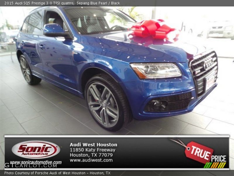 Sepang Blue Pearl / Black 2015 Audi SQ5 Prestige 3.0 TFSI quattro