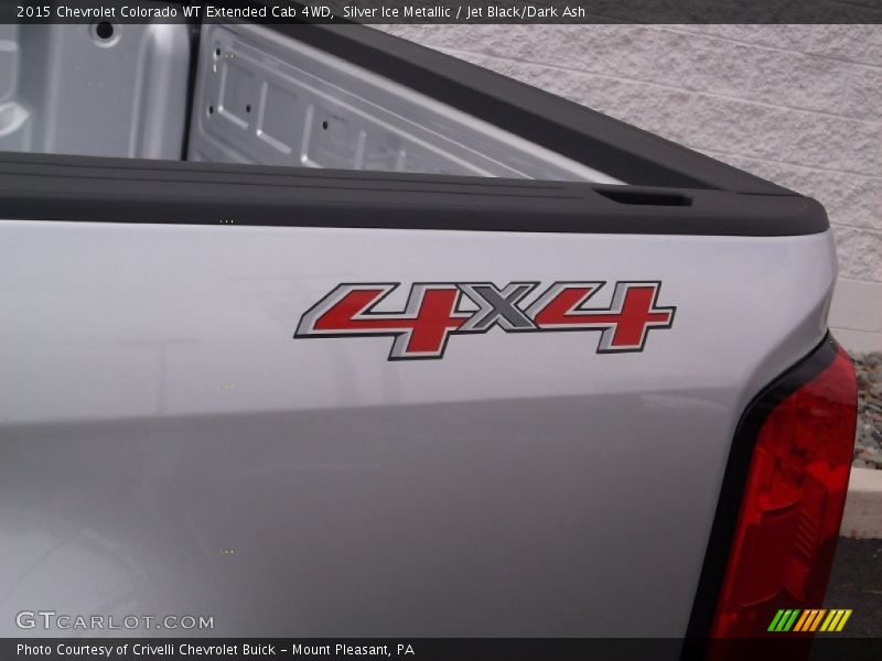 Silver Ice Metallic / Jet Black/Dark Ash 2015 Chevrolet Colorado WT Extended Cab 4WD
