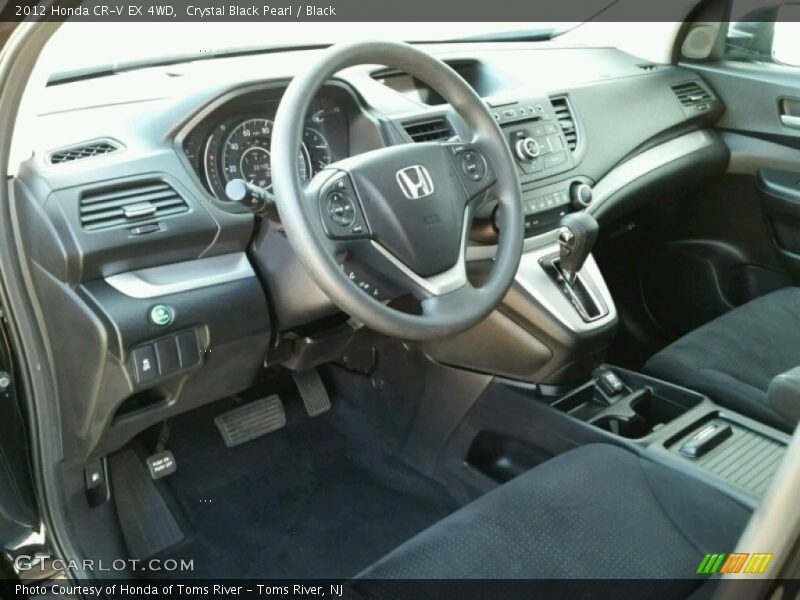 Crystal Black Pearl / Black 2012 Honda CR-V EX 4WD