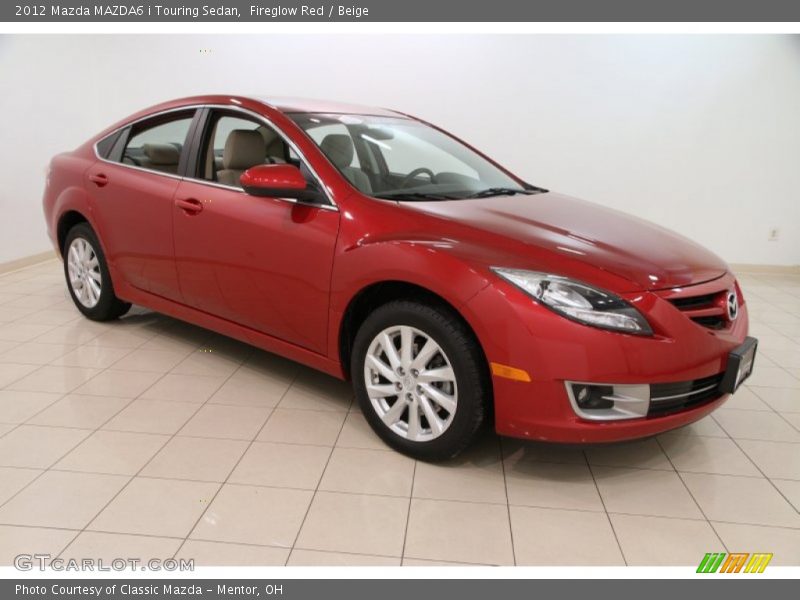 Fireglow Red / Beige 2012 Mazda MAZDA6 i Touring Sedan