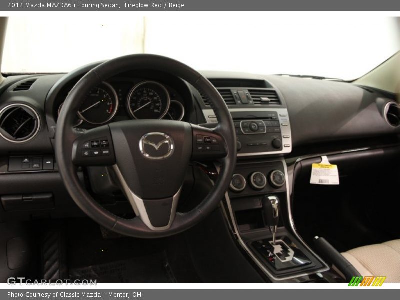 Fireglow Red / Beige 2012 Mazda MAZDA6 i Touring Sedan