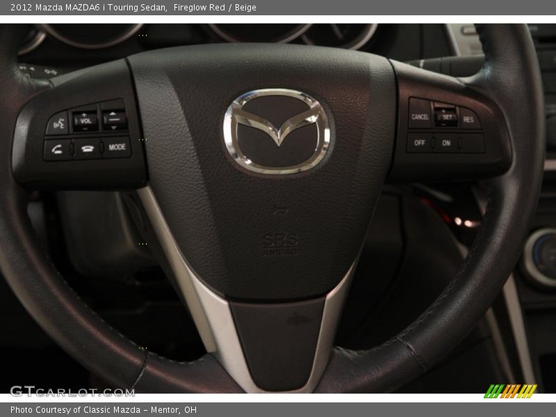 Fireglow Red / Beige 2012 Mazda MAZDA6 i Touring Sedan
