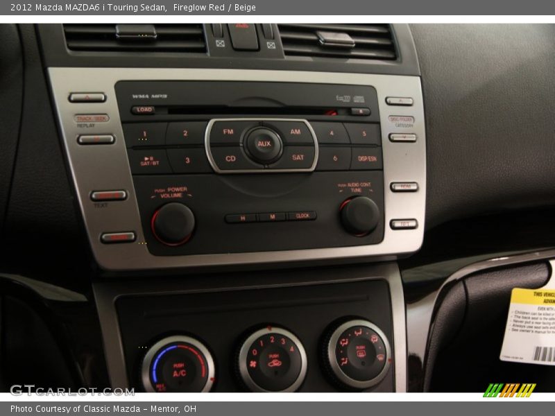 Fireglow Red / Beige 2012 Mazda MAZDA6 i Touring Sedan