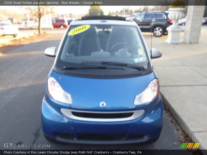 Blue Metallic / Design Black 2008 Smart fortwo passion cabriolet