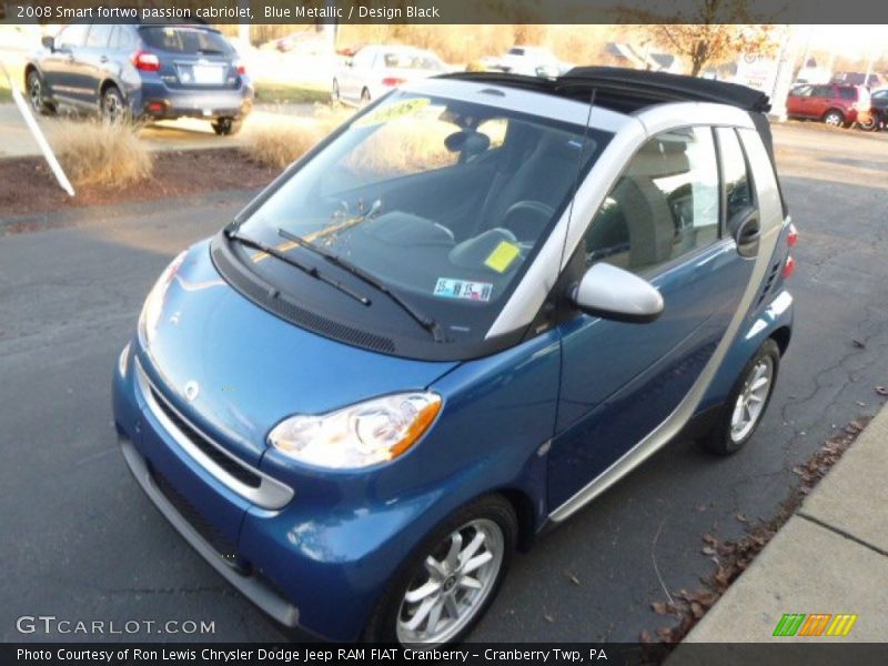 Blue Metallic / Design Black 2008 Smart fortwo passion cabriolet