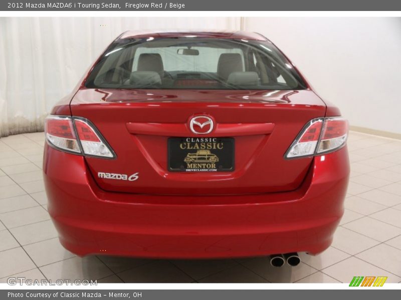 Fireglow Red / Beige 2012 Mazda MAZDA6 i Touring Sedan