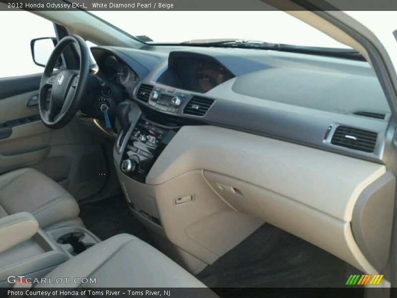 White Diamond Pearl / Beige 2012 Honda Odyssey EX-L