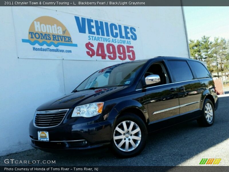 Blackberry Pearl / Black/Light Graystone 2011 Chrysler Town & Country Touring - L