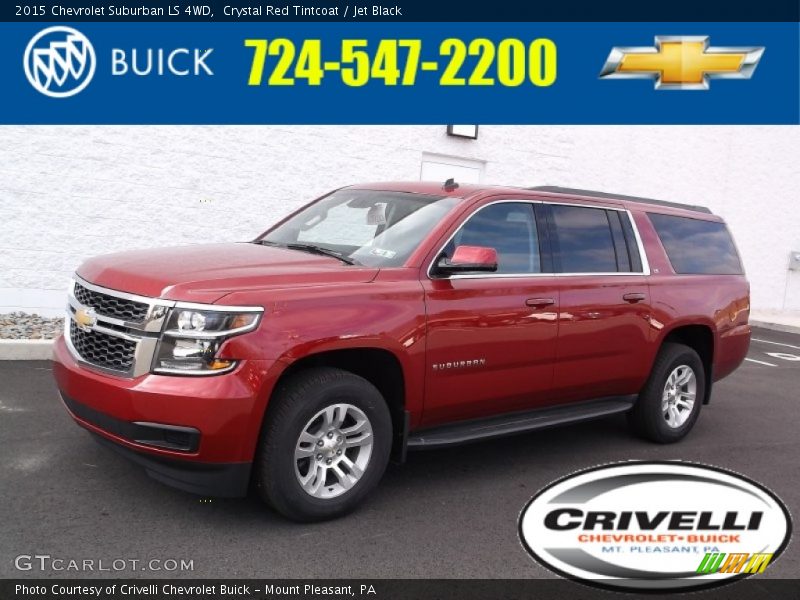 Crystal Red Tintcoat / Jet Black 2015 Chevrolet Suburban LS 4WD