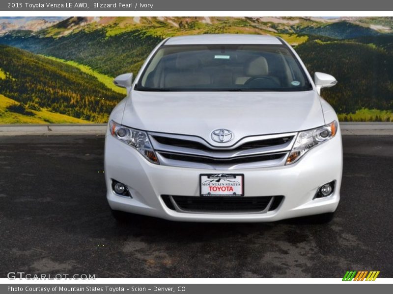 Blizzard Pearl / Ivory 2015 Toyota Venza LE AWD