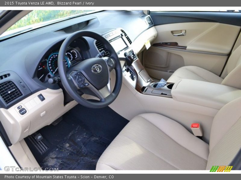 Blizzard Pearl / Ivory 2015 Toyota Venza LE AWD