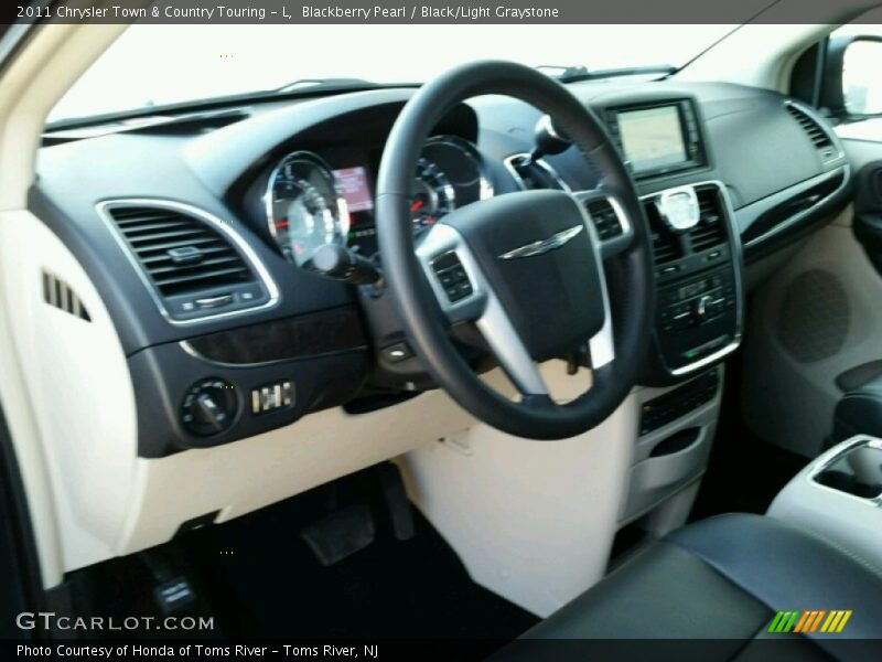 Blackberry Pearl / Black/Light Graystone 2011 Chrysler Town & Country Touring - L