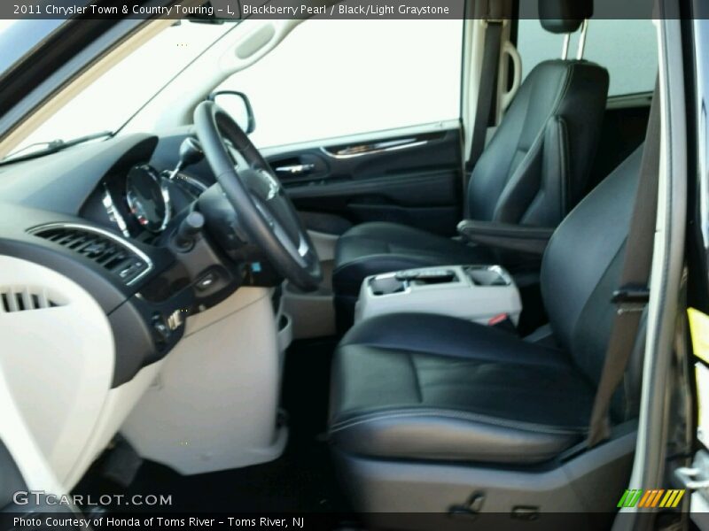 Blackberry Pearl / Black/Light Graystone 2011 Chrysler Town & Country Touring - L
