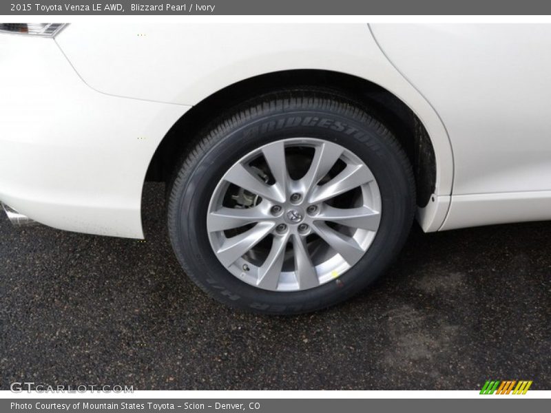 Blizzard Pearl / Ivory 2015 Toyota Venza LE AWD