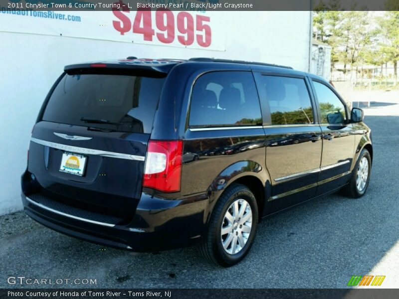 Blackberry Pearl / Black/Light Graystone 2011 Chrysler Town & Country Touring - L