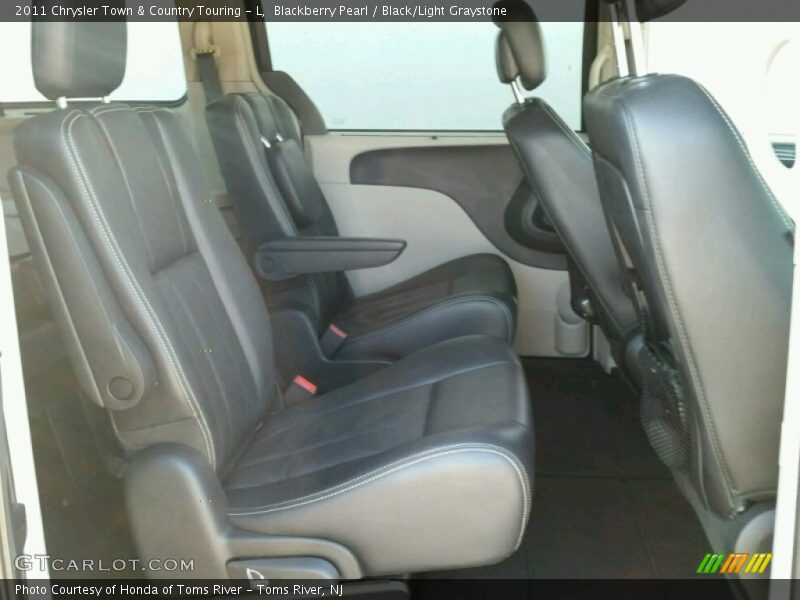 Blackberry Pearl / Black/Light Graystone 2011 Chrysler Town & Country Touring - L